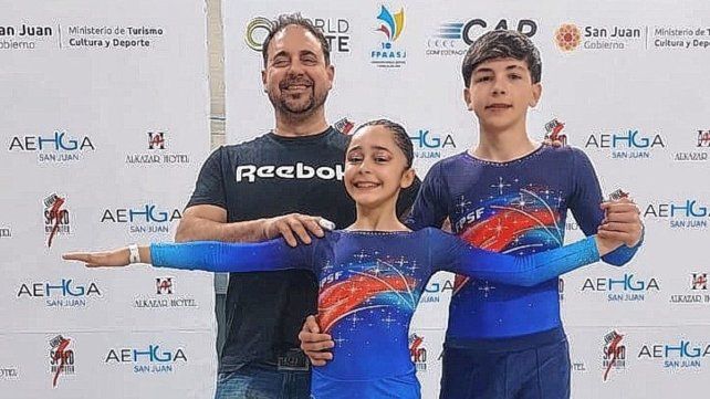 San Román y Vila pusieron bien alto al patinaje santafesino en San Juan San Román y Vila pusieron bien alto al patinaje santafesino en San Juan