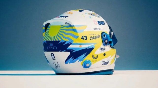 El casco de Colapinto para Austin: la inspiración de Boca, Maradona y Carlos Reutemann