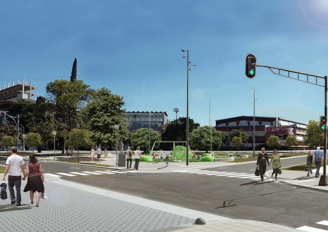Zona donde hoy se encuentra la rotonda frente al Club Unión