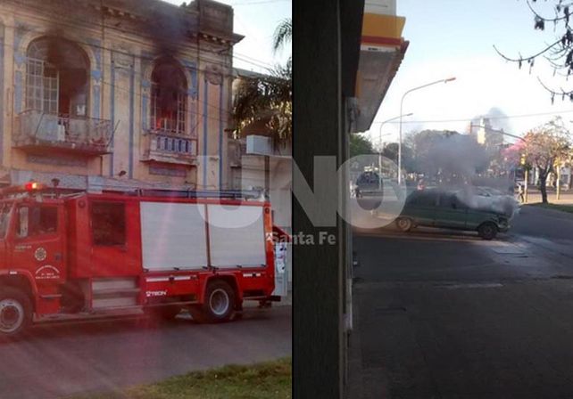 Una tarde caliente: dos incendios en menos de 100 metros sobre Avenida Freyre