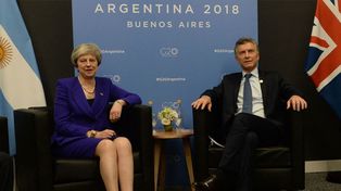 Sin referencias a la soberanía de Malvinas, Macri se reunió con Theresa May