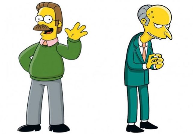 ¿Flanders y el señor Burns abandonan Los Simpson?