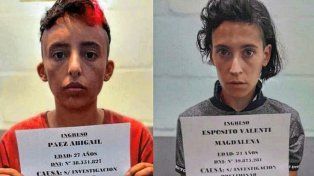 Abigail Páez y Magdalena Espósito Valenti, madre de Lucio Dupuy