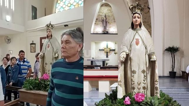 A un mes del accidente con la Virgen, la parroquia de San Justo recibió una nueva imagen