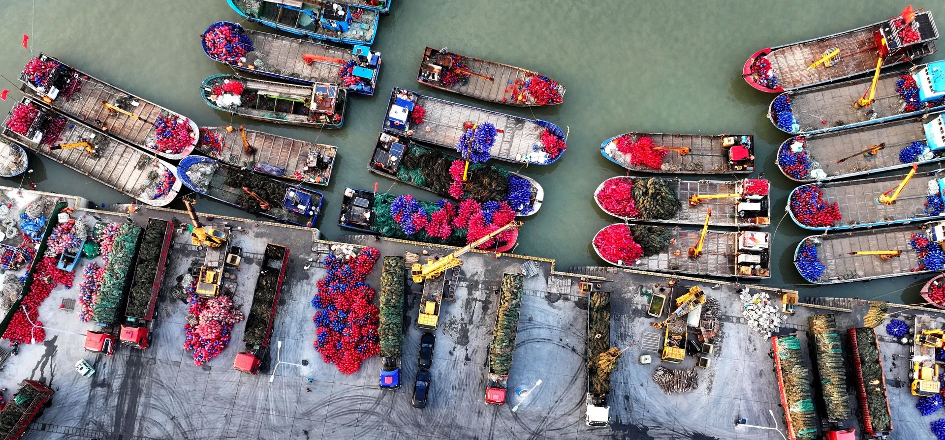 Una operación de cultivo de ostras en el puerto pesquero central de Liandao, Lianyungang, China. Fotografía: Costfoto/NurPhoto/Rex/Shutterstock Una operación de cultivo de ostras en el puerto pesquero central de Liandao, Lianyungang, China. Fotografía: Costfoto/NurPhoto/Rex/Shutterstock