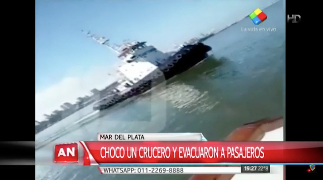 Increíble: un remolcador chocó contra el buque Anamora