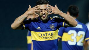 Toto Salvio fue la gran figura de Boca al marcar los dos tantos en Paraguay.