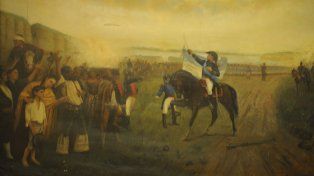 Manuel Belgrano en Rosario, primer izamiento de la Bandera (Febrero 1812). El prócer contempló la idea de una monarquía para el país.&nbsp;