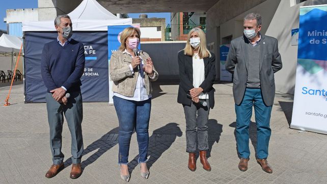 La ministra de Salud Sonia Martorano durante la conferencia de prensa.&nbsp;