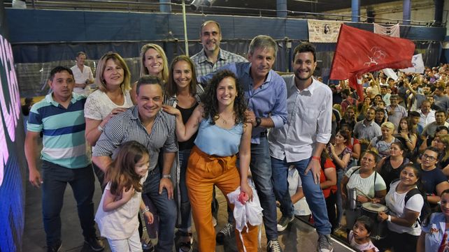 Laura Mondino durante los festejos después de conocerse los resultados&nbsp;