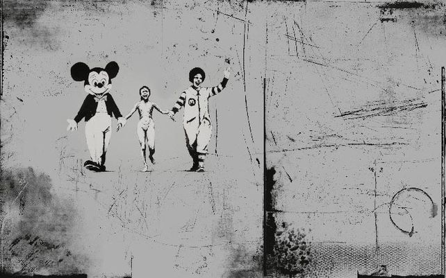 La Guerra. La nena de Vietnam quemada en un bombardeo según el grafitero.
