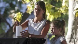 Iara y Kala en un homenaje a Alberto Nisman en 2018.