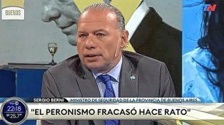 Sergio Berni estuvo marcando la cancha