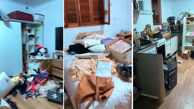 La casa asaltada estaba dada vuelta