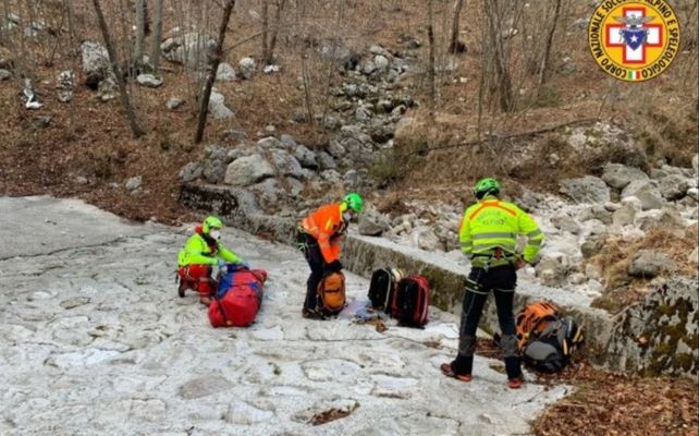 Un perro acompañó a su dueño herido en un paraje helado en la montaña hasta su rescate