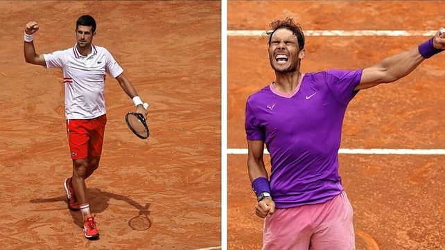 Djokovic y Nadal prometen animar una gran final en el Masters 1000 de Roma.&nbsp;