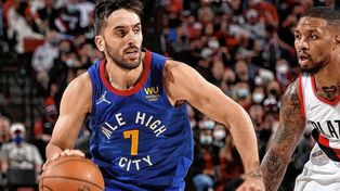 Facundo Campazzo cumplió una buena tarea en la derrota de Denver sobre Portland.&nbsp;