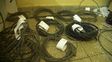 Material decomisado. En algunos procedimientos policiales se logró desbaratar a quienes ya tenían listos y enrollados los cables de cobre para reducirlos en el mercado ilegal.