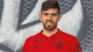 Agustín Rossi fue presentado y ya entrenó en Flamengo.