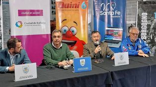 El intendente rafaelino, Luis Castellano, junto a autoridades de Atlético Rafaela, presentaron este evento deportivo y turístico.
