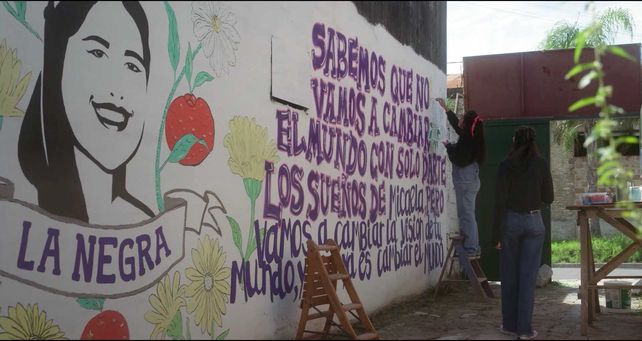 En Canal Encuentro. Un mural sobre Micaela García