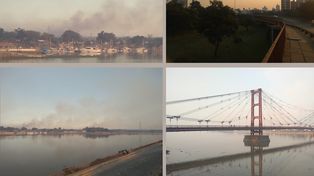 La quema de pastizales cubrió de humo a gran parte de Santa Fe