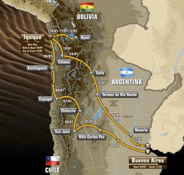 El Dakar 2015 pasará por las rutas santafesinas