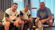Tapia y una nueva foto con Messi y De Paul antes del partido de la Selección