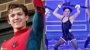 Un artista chileno homenajeó a Tom Holland: disfrazado de Spider-Man, replicó la performance viral de Umbrella.