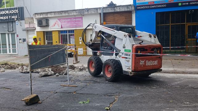 Los trabajos que comenzaron hoy en calle Cafferata