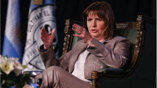 Patricia Bullrich durante una presentación en La Rural. La candidata a presidenta por Juntos por el Cambio afirmó que el dato inflacionario es una vergüenza.
