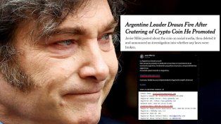 El diario norteamericano New York Times dice que Javier Milei desató una tormenta política al promover una criptomoneda desconocida
