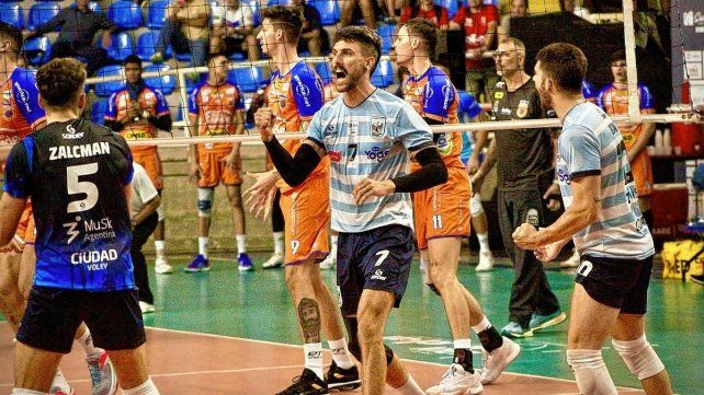 Facundo Conte fue uno de los goleadores de Ciudad Voley
