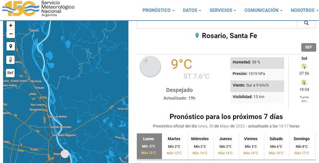El intenso frío seguirá en Rosario y la región por lo menos hasta el jueves