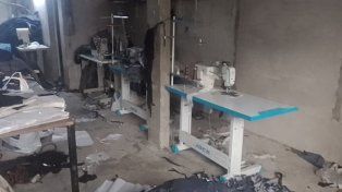 El taller textil se encontraba en pésimas condiciones