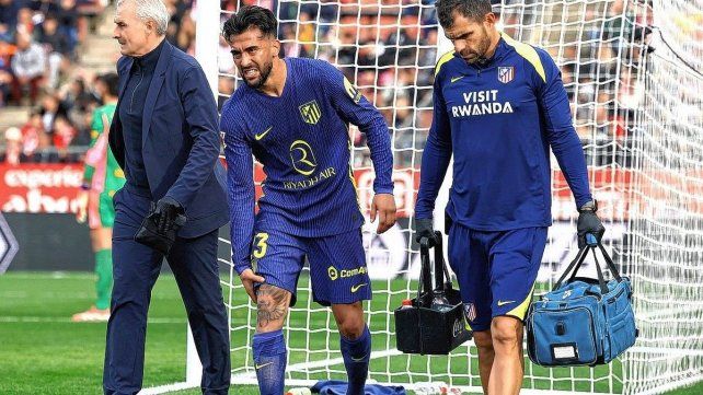 Nicolás González salió lesionado en el triunfo de Atlético de Madrid ante Girona.