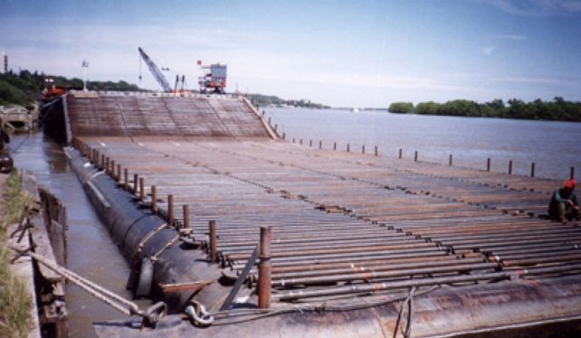 Así es la manta geotextil que fija el lecho del río y protege al Túnel Subfluvial Así es la manta geotextil que fija el lecho del río y protege al Túnel Subfluvial