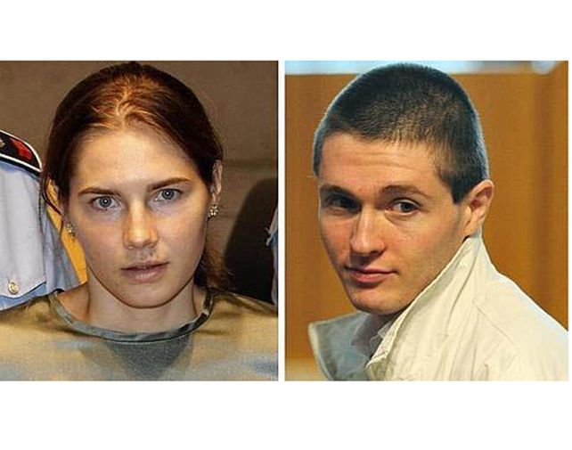 Los acusados. Amanda Knox y su novio Raffaele Sollecito.