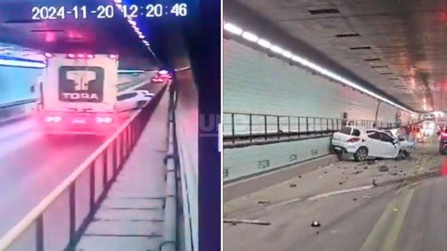 Se conocieron las imágenes del accidente ocurrido en el Túnel Subfluvial