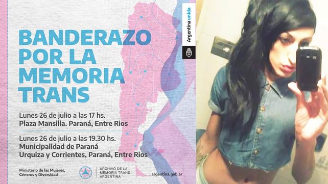 Entre Ríos recibirá la bandera trans que viajará por el país. Pediràn Justicia para Victoria Núñez