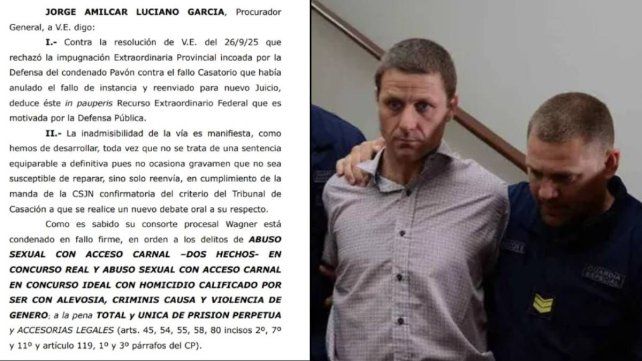 El Procurador Jorge García pidió rechazar el recurso de Néstor Pavón para evitar otro juicio por el femicido de Micaela García