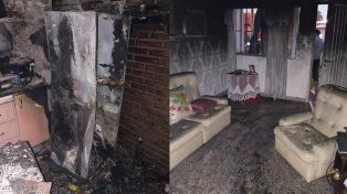 Policía rescató a dos adultos mayores durante un incendio en Paraná