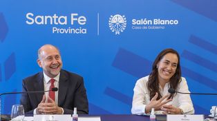 Más reservas. Omar Perotti y Erika Gonnet brindaron detalles del proyecto.