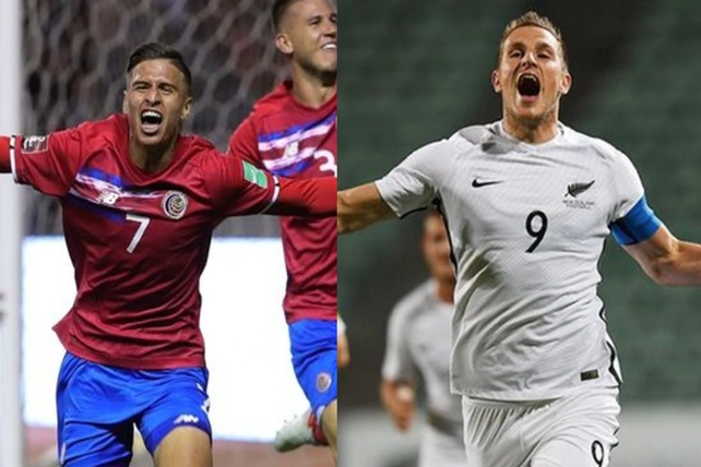 Costa Rica y Nueva Zelanda definen la última plaza para el Mundial de Qatar