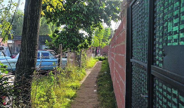 el pasillo. En General López al 100 se abre un angosto y oscuro camino que llega hasta la calle paralela.