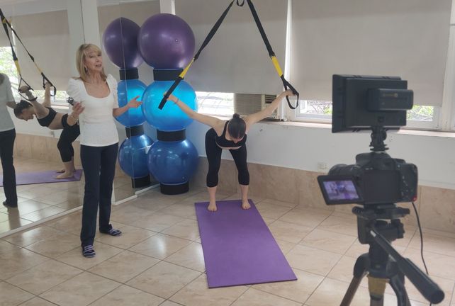Mirta de Fussi incorporó clases de Entrenamiento Funcional suspendido a su instituto