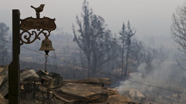 Las imágenes más estremecedoras de los incendios forestales en Chile
