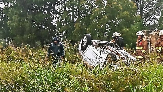 Las fuertes lluvias causaron accidentes en la Autovía 14