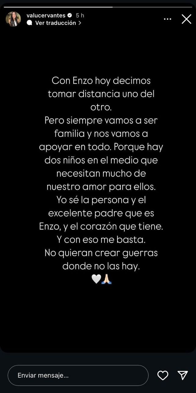 Historia de Valentina Cervantes en Instagram