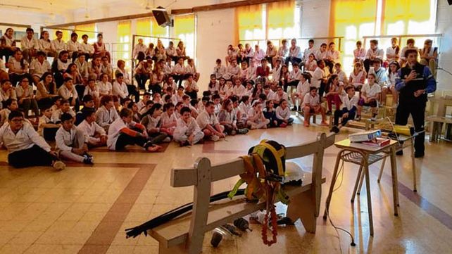Clases. Se dieron charlas a chicos de 5º y 6º grados de más de 50 escuelas.